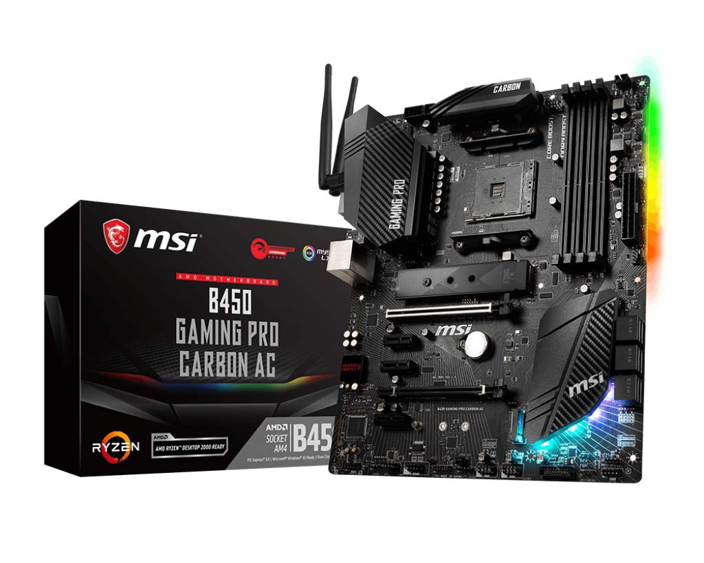 MSI Placa-Mãe B450 Gaming Pro Carbon Com Soquete AM4 ATX Preta